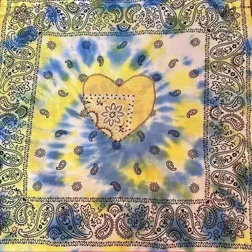 Handmade tie dye Boho tote bag